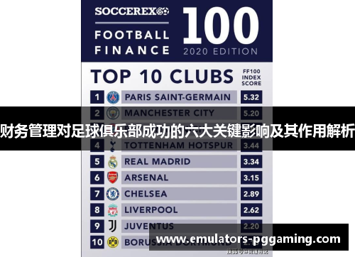 财务管理对足球俱乐部成功的六大关键影响及其作用解析